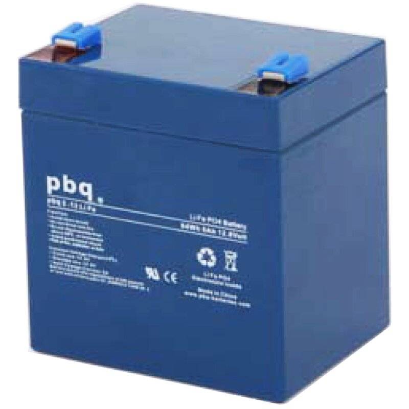 pbq LiFePO4-Akku 12,8V 5Ah inkl. BMS Balancer Faston 6,3 von pbq