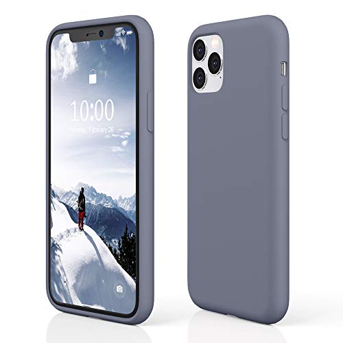 PCGAGA iPhone 11 Pro Max Silikon-Schutzhülle mit Mikrofaser-Innenfutter, für iPhone 11 Pro Max 6,5 cm, Lavender Gray PCGAGA iPhone 11 Pro Max Silikon-Schutzhülle mit Mikrofaser-Innenfutter, für iPhone 11 Pro Max 6,5 cm, Lavender Gray von pcgaga