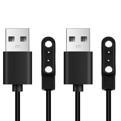peaceking 2 Stück Magnetisches Ladegerät für Smartwatch – USB-Kabel mit 2 Pins, 4mm Kontaktabstand, Universell Kompatibel, Schnelles Aufladen, Kompakt & Sicher für Verschiedene Modelle peaceking 2 Stück Magnetisches Ladegerät für Smartwatch – USB-Kabel mit 2 Pins, 4mm Kontaktabstand, Universell Kompatibel, Schnelles Aufladen, Kompakt & Sicher für Verschiedene Modelle von peaceking