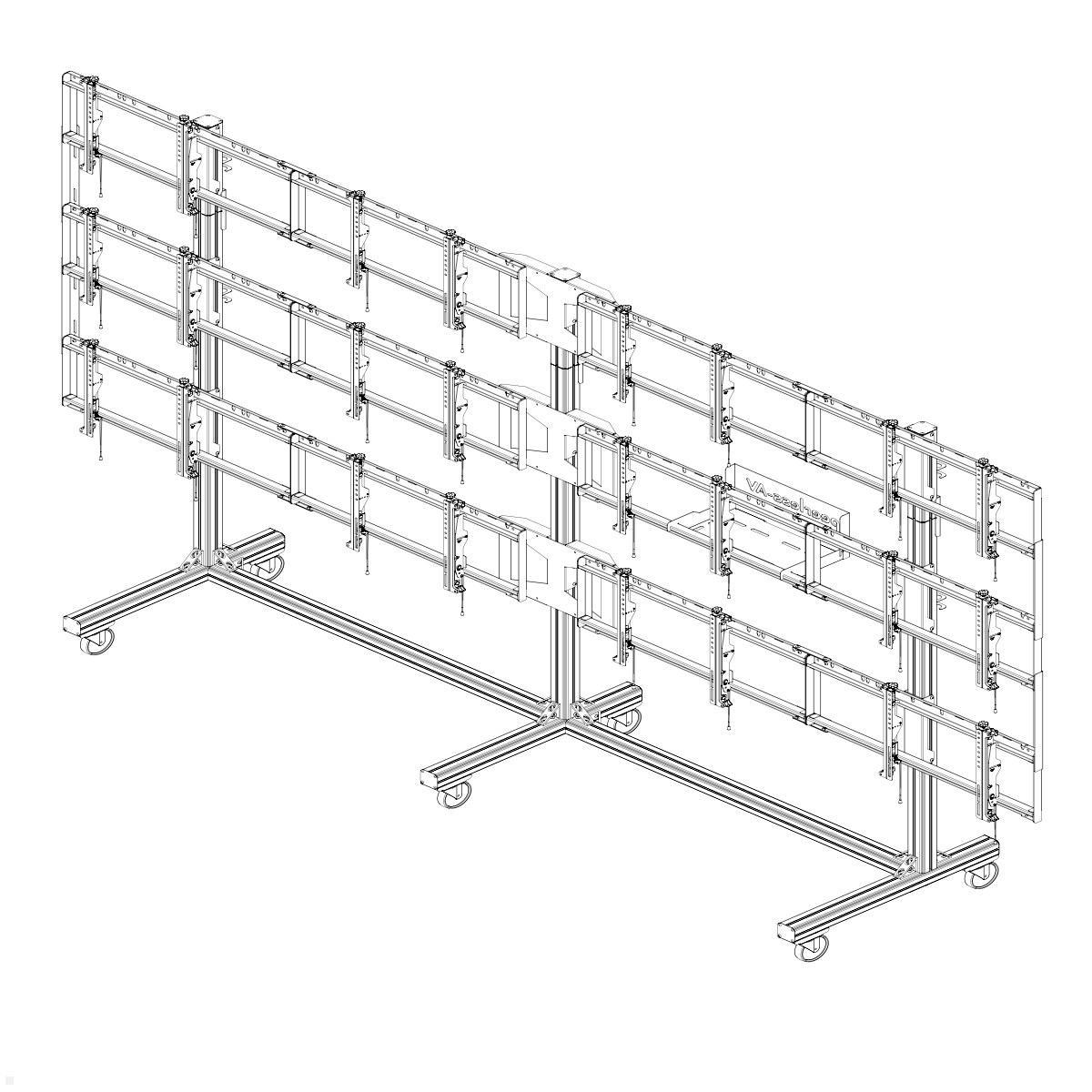 peerless DS-C555-4X3 portabler Videowand-Wagen von peerless