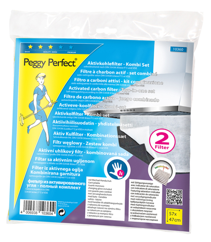Peggy Perfect Aktivkohle Dunstfilter, mit Wechselhandschuh von peggy perfect