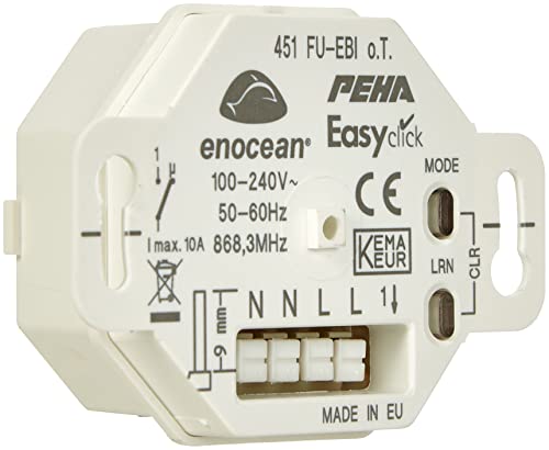 Honeywell-PEHA D 451 FU-EBI O.T. Easyclick EnOcean Funkempfänger Bidirektional, 1 Kanal für Smarthome Anwendungen von peha