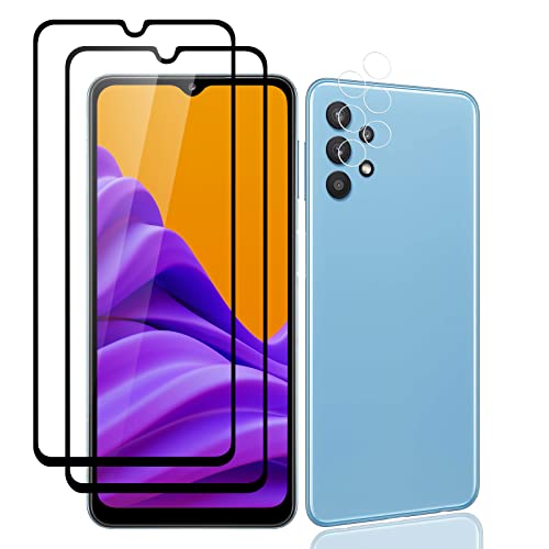 pehael Für Samsung Galaxy A32 Folie, Kante an Kante, Anti-Kratze, 9H Glass Folie Berührungsempfindlich, Ultra-HD, Glasfolie Displayschutzfolie, [3+2] Panzerfolie von pehael