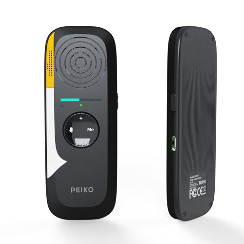 Peiko Sprachübersetzer-Gerät – Zwei-Wege-Echtzeit-AI-Sofortübersetzer, Mini-Gadget mit Unterstützung für 75 Sprachen & 136 Akzente (Offline-Übersetzung), ideal für Lernen, Reisen und Geschäftskommunik von peiko