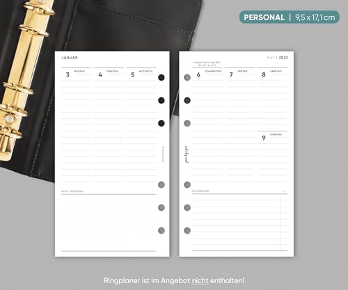 pen & pages® Kalender „Spalten + ToDo“ - 1W2S - Personal - 2025, 1 Woche auf 2 Seiten, Januar bis Dezember, Jahresübersicht, Monatsübersicht, deutsch, Feiertage DACH von pen & pages