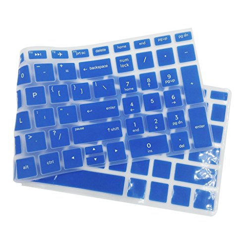 Silikagel Keyboard Skin Tastatur Abdeckung Aufkleber für 1,6 Laptops -schützt vor Spritzwasser, Kaffee, Tee, Blau von perfk