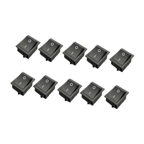 perfk 10pcs Switch Snap Electrical Equips Ship Typ Switch Premium Compact Boote Wippschalter Ein-/Aus -Schalter für Geräte, Blau von perfk