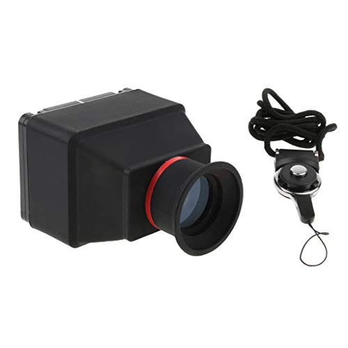 perfk 3X LCD Viewfinder Displaylupe Sucherlupe mit Riemen für 3 Zoll / 3,2 Zoll Display, für DSLR Kamera - 3,2 Zoll von perfk