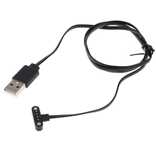 perfk Ersatz 4 Polig USB LadeStromkabel StromStromkabel Magnetische Charging Basis Für Smartwatch von perfk