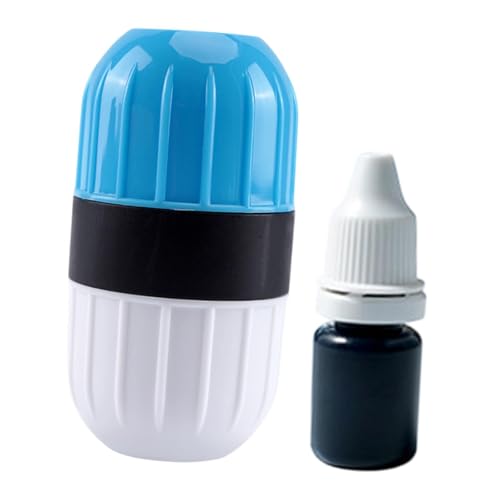 perfk Guitar Tablature Rolling Ink Stempel Übung Tool Doppelkopf 5 Zeilen für Band -Noten -Briefe Grußkarten, Blau Weiss von perfk