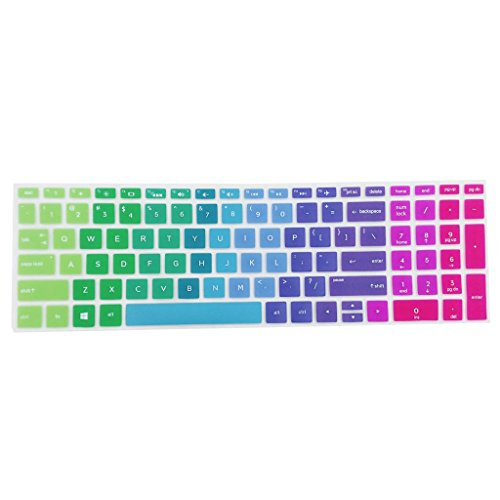 perfk Silikagel Keyboard Skin Tastatur Abdeckung Aufkleber für 1,6 Laptops -schützt vor Spritzwasser, Kaffee, Tee, Mehrfarbig von perfk
