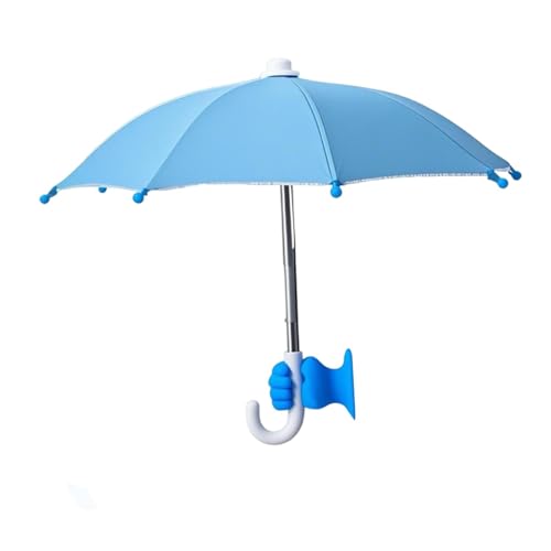 perfk Telefon-Regenschirmhalter für die Abdeckung, regenfest, Sonnenblende, Saugnapfständer für Außenfotografie, Auto-Fahrrad-Navigation, Blau perfk Telefon-Regenschirmhalter für die Abdeckung, regenfest, Sonnenblende, Saugnapfständer für Außenfotografie, Auto-Fahrrad-Navigation, Blau von perfk