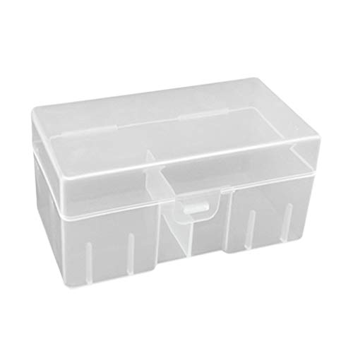 perfk Transparent Batteriebox Schutzbox Aufbewahrungsbox für 12Pcs 9012 9V Batterien Akkus, Akkubox aus Polypropylen von perfk