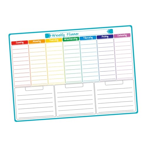 perfk Wöchentliche Speiseplaner für Kühlschrank Whiteboard Office Meeting abnehmbar für Home Kitchen Trockener Löschbrett Schreibbrett von perfk