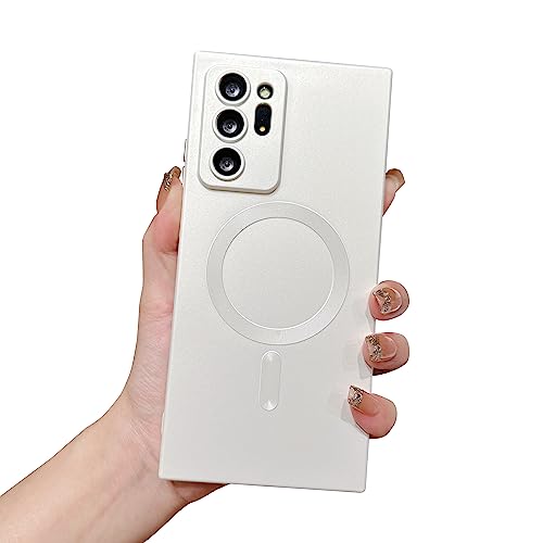 phylla Samsung Galaxy Note 20 Ultra Handyhülle [kompatibel mit MagSafe] [Vollkameraschutz] [schlank] Luxuriöse magnetische einfarbige Abdeckung aus weichem Silikon für Note 20 Ultra 5g 17,5 cm (6,9 von phylla