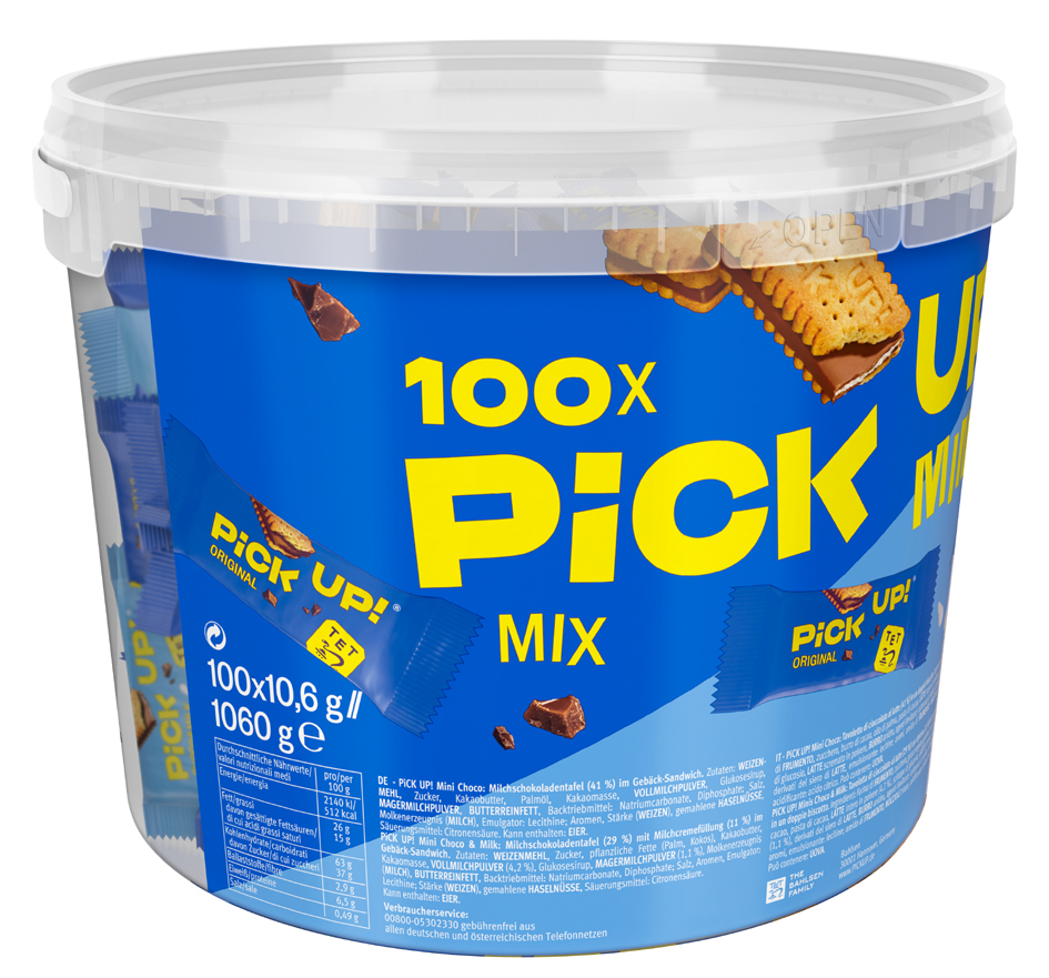 PiCK UP! Keksriegel , Choco / Milk minis, , Vorteilsbox PiCK UP! Keksriegel , Choco / Milk minis, , Vorteilsbox von pick up!