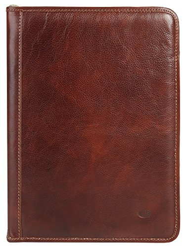 PIKÉ Konferenzmappe Echt Leder Herren | Made in Italy Aktentasche | Ledertasche für A4 Unterlagen | Business Dokumentenmappe | 017598 von piké