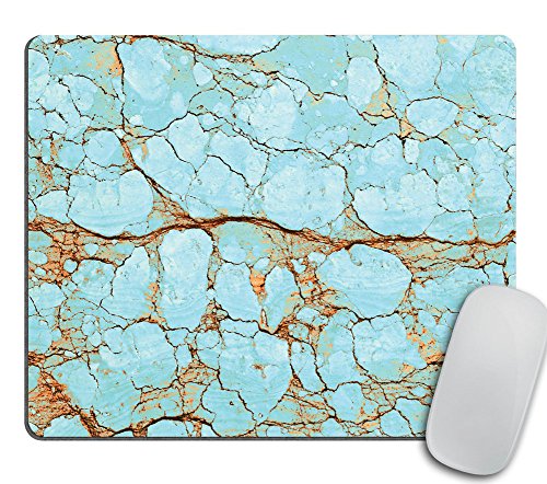 Rusty Cracked Türkis Marmor Design Mousepad Boho Mousepad Office Decor von pingpi