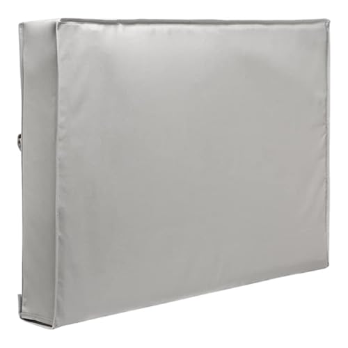 pipisweet Graue Outdoor-TV-Bildschirmabdeckung, wetterfest, universeller Schutz, staubdicht, wasserdicht, Hülle für 55,9 - 165,7 cm (22 - 65 Zoll) LCD-Fernseher (Grau, 177,8 x 190,5 cm) von pipisweet
