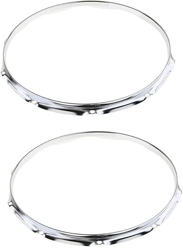 2 Stück 10 Lugs Cast Tom Drum Hoops Set 1,2 mm Percussion Instrument Parts, Silber, 35,6 cm 2 Stück 10 Lugs Cast Tom Drum Hoops Set 1,2 mm Percussion Instrument Parts, Silber, 35,6 cm von pistro
