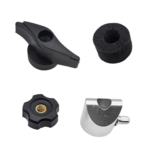 4 Stück Trommel- und Beckenständer-Befestigungsset, Halter, Adapter, tragbare Hardware, verschleißfestes Halterungs-Kit für CY-Serie 4 Stück Trommel- und Beckenständer-Befestigungsset, Halter, Adapter, tragbare Hardware, verschleißfestes Halterungs-Kit für CY-Serie von pistro