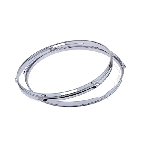Robuster 35,6 cm (14 Zoll) 6 Lug Snare Drum Hoop Rim Batter Hoop 1,5 mm Zinklegierung (2 Stück) von pistro
