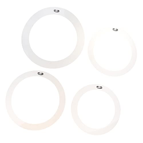 Schlagzeug-Schalldämpfer-Dämpfungsringe, Klangsteuerung, weiß, 30,5 cm, 33 cm, 35,6 cm, 40,6 cm, Trommel-Sound-Kontrollring-Set Schlagzeug-Schalldämpfer-Dämpfungsringe, Klangsteuerung, weiß, 30,5 cm, 33 cm, 35,6 cm, 40,6 cm, Trommel-Sound-Kontrollring-Set von pistro