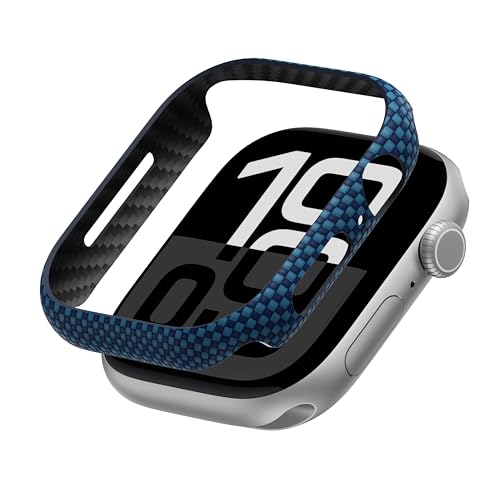 pitaka Schutzhülle für Apple Watch 10 (42mm) Ultradünne und Leichte Hülle mit Umfassender Schutz aus Aramidfaser Langlebige und Kratzfeste Hülle Minimalismus [Air Case] Mondaufgang von pitaka