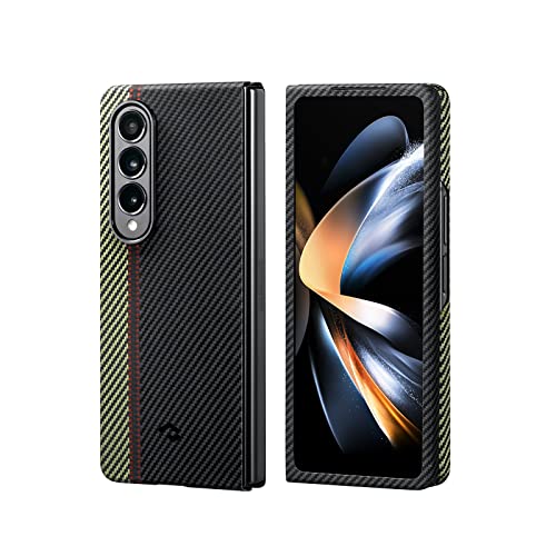 pitaka Ultradünne Hülle für Samsung Galaxy Z Fold 4 Leichte Handyhülle aus 600D Aramidfaser Kratzfeste Schutzhülle mit Angenehme Haptik Minimalismus [Air Case] Ouvertüre von pitaka