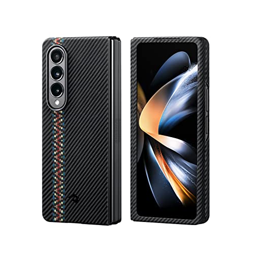 pitaka Ultradünne Hülle für Samsung Galaxy Z Fold 4 Leichte Handyhülle aus 600D Aramidfaser Kratzfeste Schutzhülle mit Angenehme Haptik Minimalismus [Air Case] Rhapsodie von pitaka