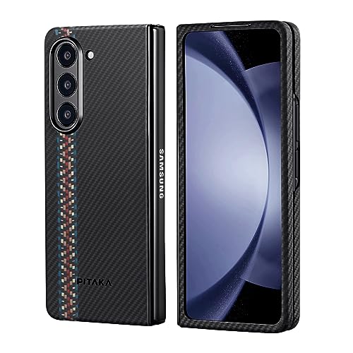 pitaka Ultradünne Hülle für Samsung Galaxy Z Fold 5 Leichte Handyhülle aus 600D Aramidfaser Kratzfeste Schutzhülle mit Angenehme Haptik Minimalismus [Air Case] Rhapsodie von pitaka