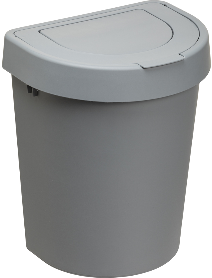 plast team Abfalleimer SEATTLE, 10 Liter, silber von plast team