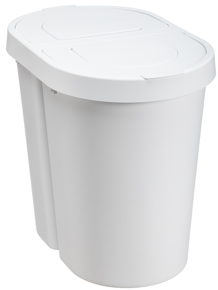 plast team Abfalltrenner SEATTLE DUO, 2 x 25 Liter, weiß von plast team