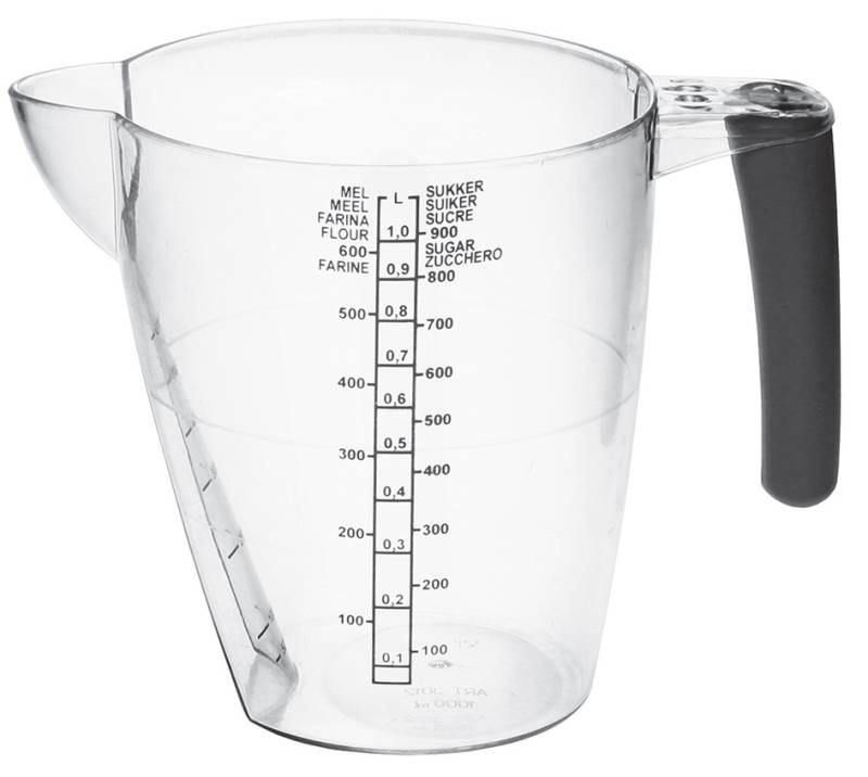 plast team Messbecher, 1,0 Liter, transparent von plast team