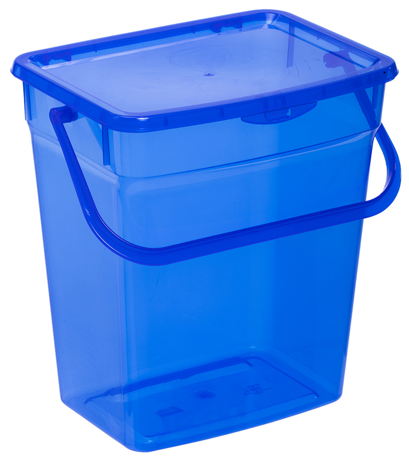 plast team Waschmittelbox, 6 Liter, blau-transparent von plast team