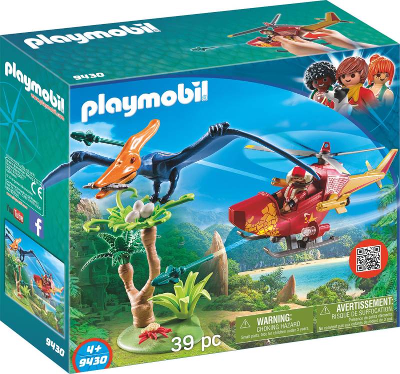 PLAYMOBIL 9429 - Action - Dinos - Helikopter mit Flugsaurier von playmobil