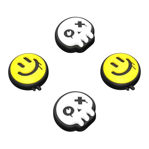 PlayVital Joystick Caps Kappen für Nintendo Switch/OLED/Lite,Stick Aufsätze Silikon Analog Controller Joy Con Stick Kappen Caps für Switch & Switch Lite & Switch OLED (Happy & Gloomy Style B) von playvital