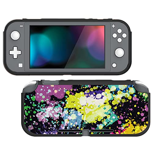 PlayVital Schutzhülle für Nintendo Switch Lite Joycon,weiche TPU Slim Case Hülle Tasche Schutzhülle Zubehör für Nintendo Switch Lite Joy Con(Aquarell-Spritzer) von playvital