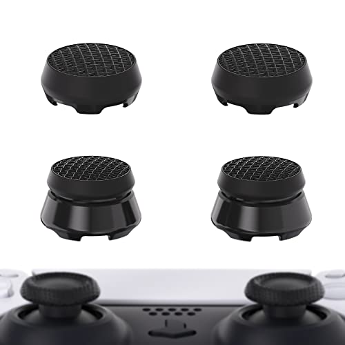 PlayVital Thumbs Pro Joystick Extender für PS5,Thumbstick Kappen Zubehör für PS5 Controller-2 High Raise&2 Mid Raise Dome(Armor-Schwarz) von playvital