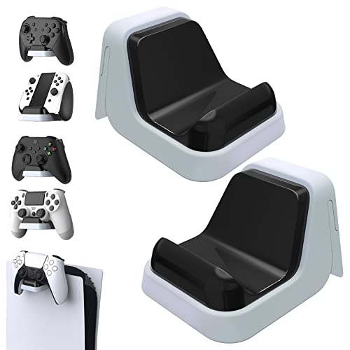 playvital 2 Stück Wandhalterung Controller/Kopfhörer für ps5, Stand mit Anti-rutsches Design für Xbox Series Controller, Wandhalter für Switch Pro Controller Konsole, für ps5(Weiß) von playvital