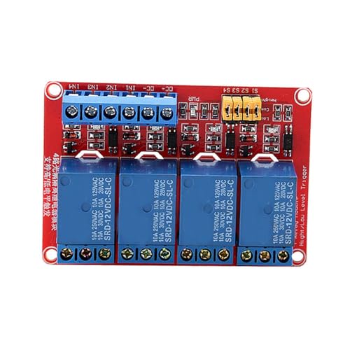 4 Channel Optocoubler Relay Modul Board hoher Trigger 5V 12 V 24 V Starke Fahrfähigkeit Stabiler Leistung für industrielle Automatisierung und Haushaltsgeräte (12V) von plplaaoo