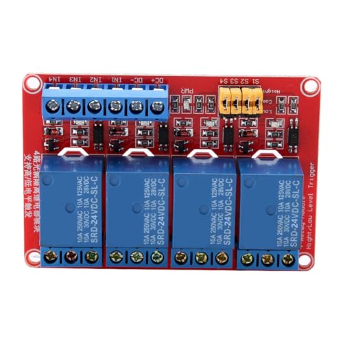 4 Channel Optocoubler Relay Modul Board hoher Trigger 5V 12 V 24 V Starke Fahrfähigkeit Stabiler Leistung für industrielle Automatisierung und Haushaltsgeräte (24 V) von plplaaoo