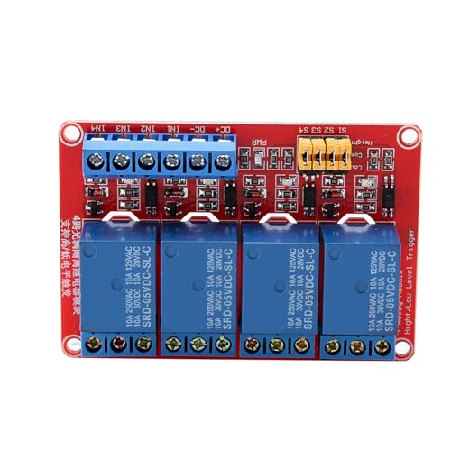 4 Channel Optocoubler Relay Modul Board hoher Trigger 5V 12 V 24 V Starke Fahrfähigkeit Stabiler Leistung für industrielle Automatisierung und Haushaltsgeräte (5v) von plplaaoo