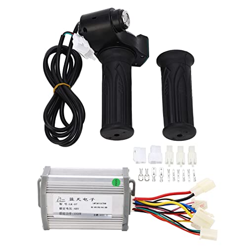 48 V 1000 W Drehzahlregler und Gashebel für Elektromotoren. Hochleistungs-Bürstenregler aus Aluminiumlegierung mit Drehgasgriff für Elektrofahrräder und Motorräder 48 V 1000 W Drehzahlregler und Gashebel für Elektromotoren. Hochleistungs-Bürstenregler aus Aluminiumlegierung mit Drehgasgriff für Elektrofahrräder und Motorräder von plplaaoo