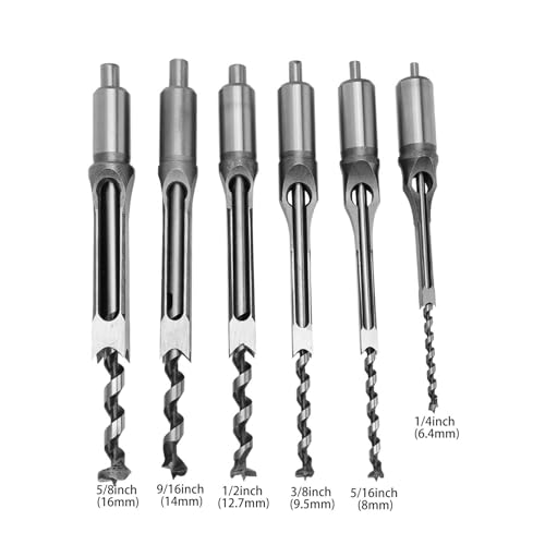6pcs Quadrat Loch Säge Schnee Bohrer Bit -Mortising -Meißelholz -Holzbearbeitung Werkzeug hohe Härte Spezialstahl Wärmebehandlung HRC48 50 Professionelle Bauanlagen -Installation 6pcs Quadrat Loch Säge Schnee Bohrer Bit -Mortising -Meißelholz -Holzbearbeitung Werkzeug hohe Härte Spezialstahl Wärmebehandlung HRC48 50 Professionelle Bauanlagen -Installation von plplaaoo