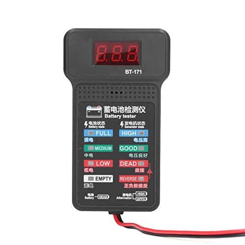 BT 171 Automotive Generator Tester 12V Digital Auto Batterieanalysator für LKW Motorrad SUV Boot LED Reverse Display -Bildschirm Mehrfacher Schutz Einfacher Betrieb weit von plplaaoo
