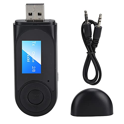 Bluetooth-Sender-Empfänger, Bluetooth 5.0-Audio-Sender-Empfänger Für Fernseher, 2-in-1-Bluetooth-Adapter Mit Freisprechfunktion, Auto, TV-Audio, Kopfhörer, Lautsprecher von plplaaoo