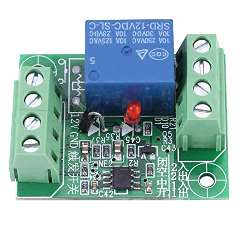 DC 12 V, einkanaliger bistabiler Schaltkreis-Triggerschalter, Relais-Steuermodul, kompaktes Design, einfache Verkabelung für Heimautomatisierungsprojekte von plplaaoo