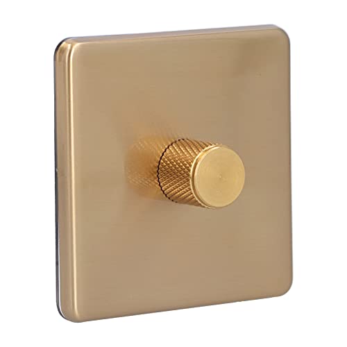 Dimmer Light Switches Elegantes kratzerfassender Haltebürstbebrassschalter für Starthilfe AC220V (Monodimentales Licht) von plplaaoo