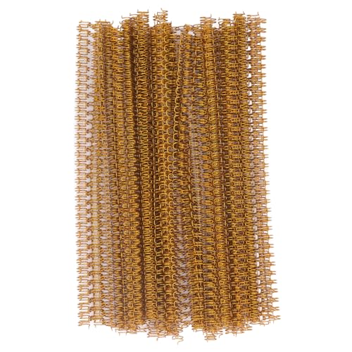 Doppelschleifendrahtbindung Wirbelsäule hoher Kapazität Haltbares Metall Inner Draht Nylonbeschichtung e Größe für A4 -Papierdokumente 100pcs Set (Gold) von plplaaoo